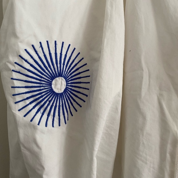 Anthropologie Pilcro The Slacker Embroidered Parachute Pants new nwt size L - Picture 4 of 7